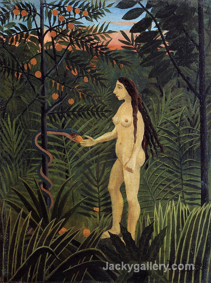 Eve and the Serpent by Henri Rousseau paintings reproduction